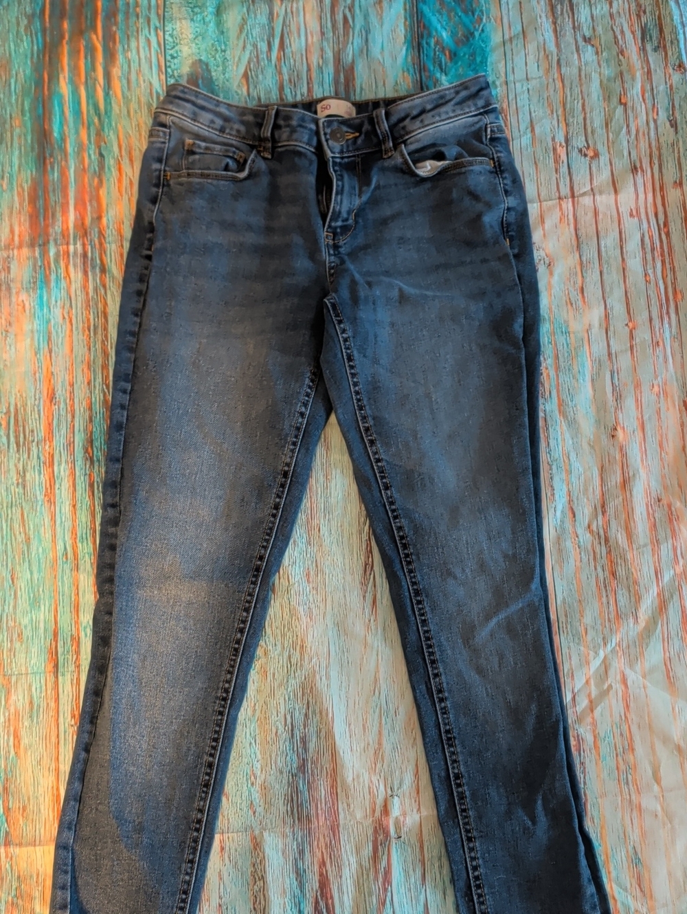 SO Women's Skinny Jeans - Dark Blue Wash